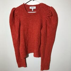 Derek Lam 10 Crosby locken puff long sleeve orange alpaca wool blend sweater L